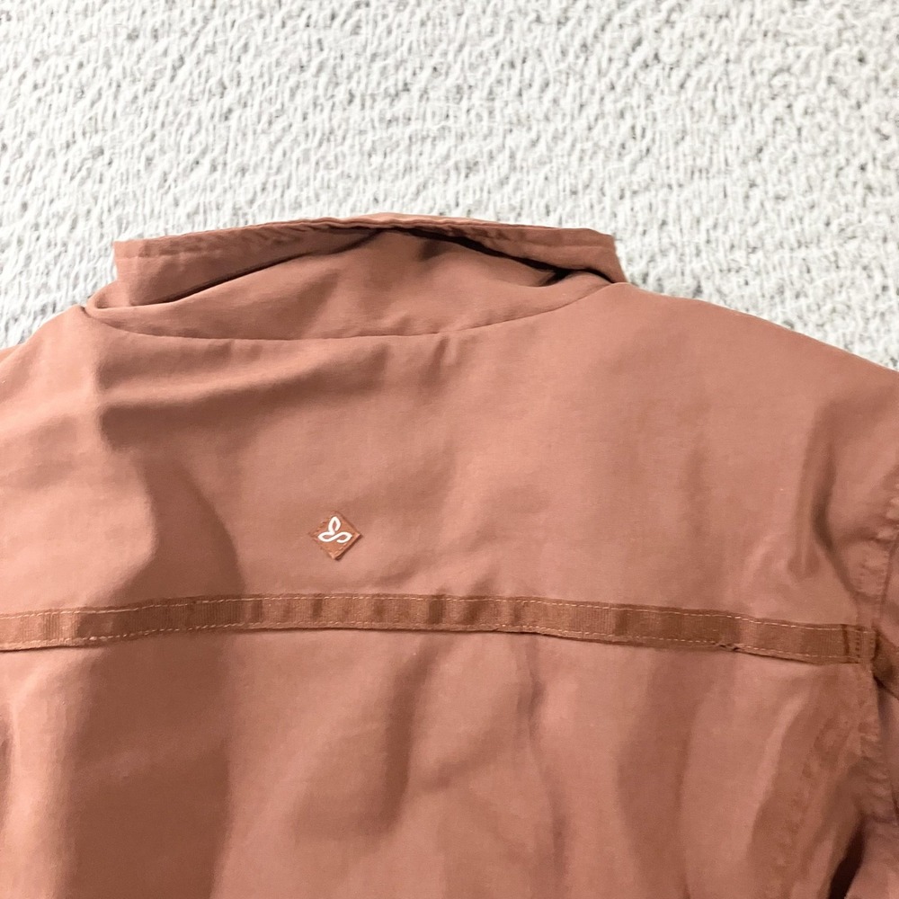 prAna Jacket Womens XL Brown Rust Nylon Stretch Utility Pockets‎ Travel Lined - Picture 9 of 9